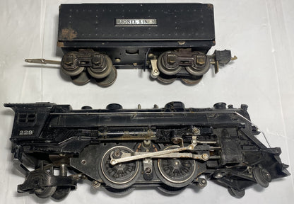 Lionel Pre War #229 Steam Locomotive  and Tender 2689W