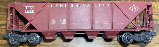 Lionel Post War 6436-25 Lehigh Valley Quad Hopper Red