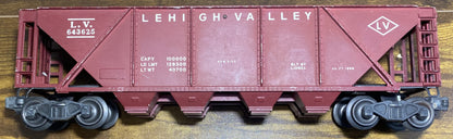 Lionel Post War 6436-25 Lehigh Valley Quad Hopper Red