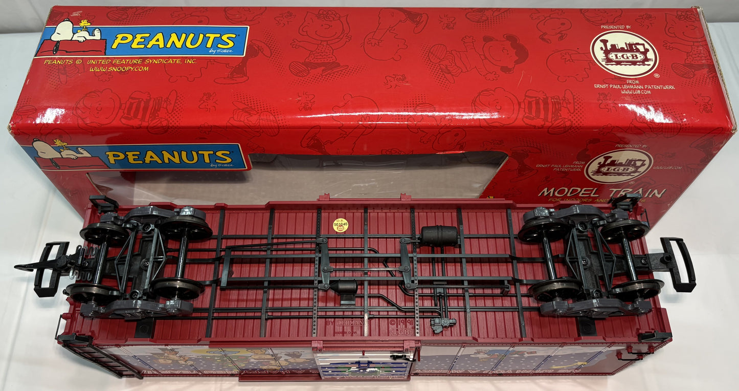 LGB 43916 G Gauge Peanuts Christmas Charlie Brown Box Car