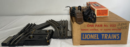 Lionel Post War 022 Remote Control O Gauge Switches, Pair C-6