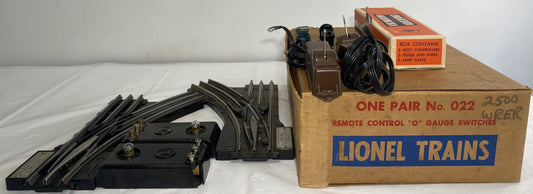 Lionel Post War 022 Remote Control O Gauge Switches, Pair C-6
