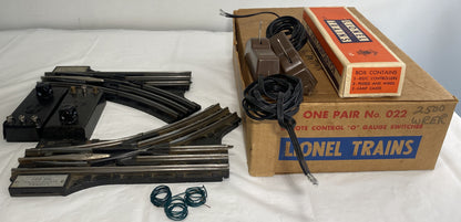 Lionel Post War 022 Remote Control O Gauge Switches, Pair C-6