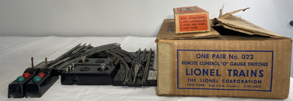 Lionel Post War 022 Remote Control O Gauge Switches, Pair C-7