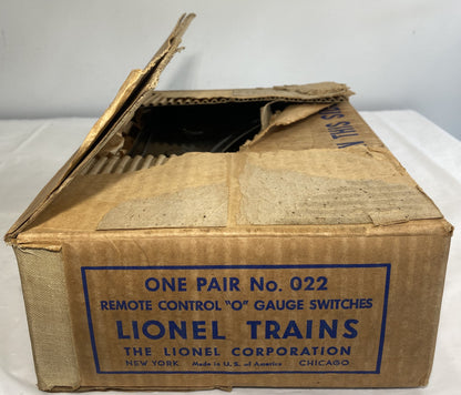 Lionel Post War 022 Remote Control O Gauge Switches, Pair C-7