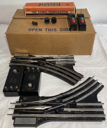 Lionel Post War 022 Remote Control O Gauge Switches, Pair C-8