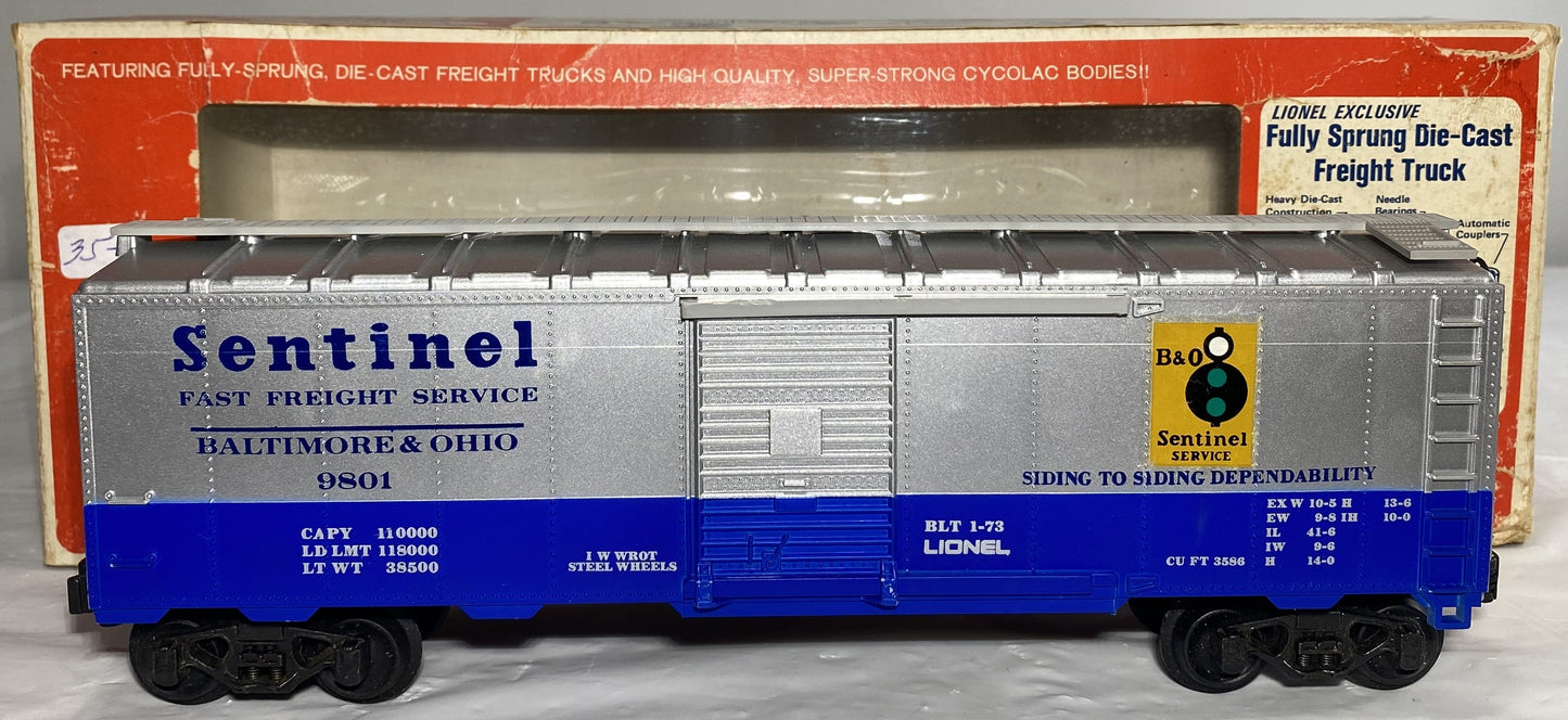 Lionel Modern 9801 B&O Sentinal Box Car