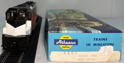 Athearn 4103 SD40 Powered New Haven Diesel Locomotive #6502