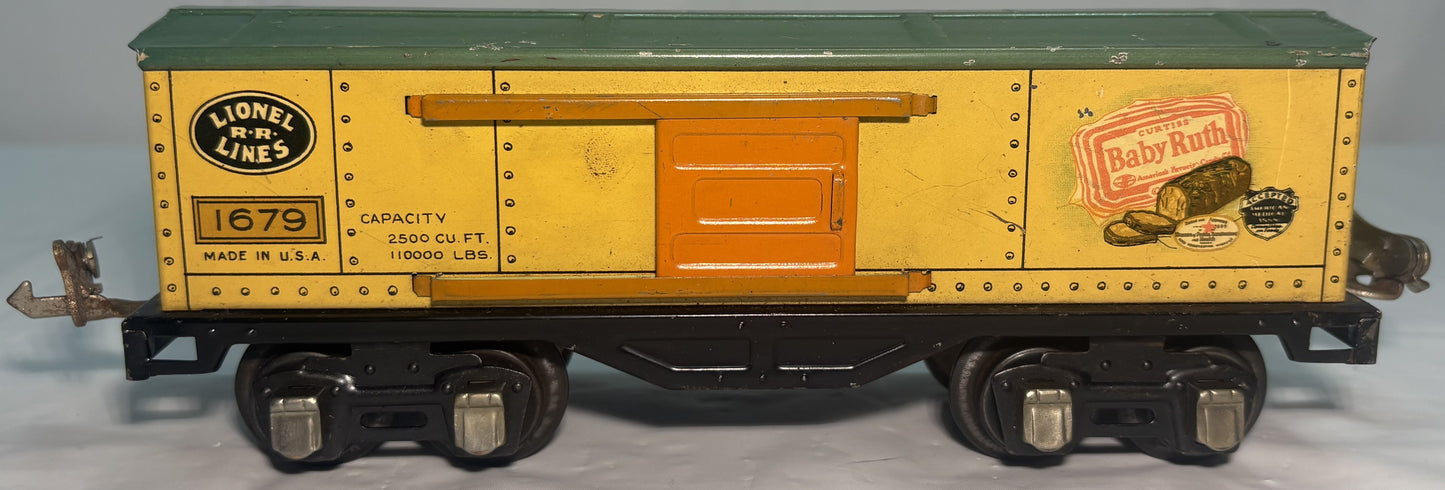 Lionel Pre War 1679 O Scale Baby Ruth Box Car