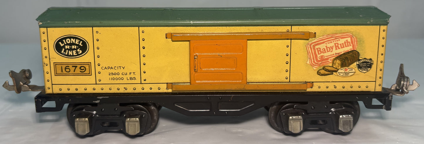 Lionel Pre War 1679 O Scale Baby Ruth Box Car