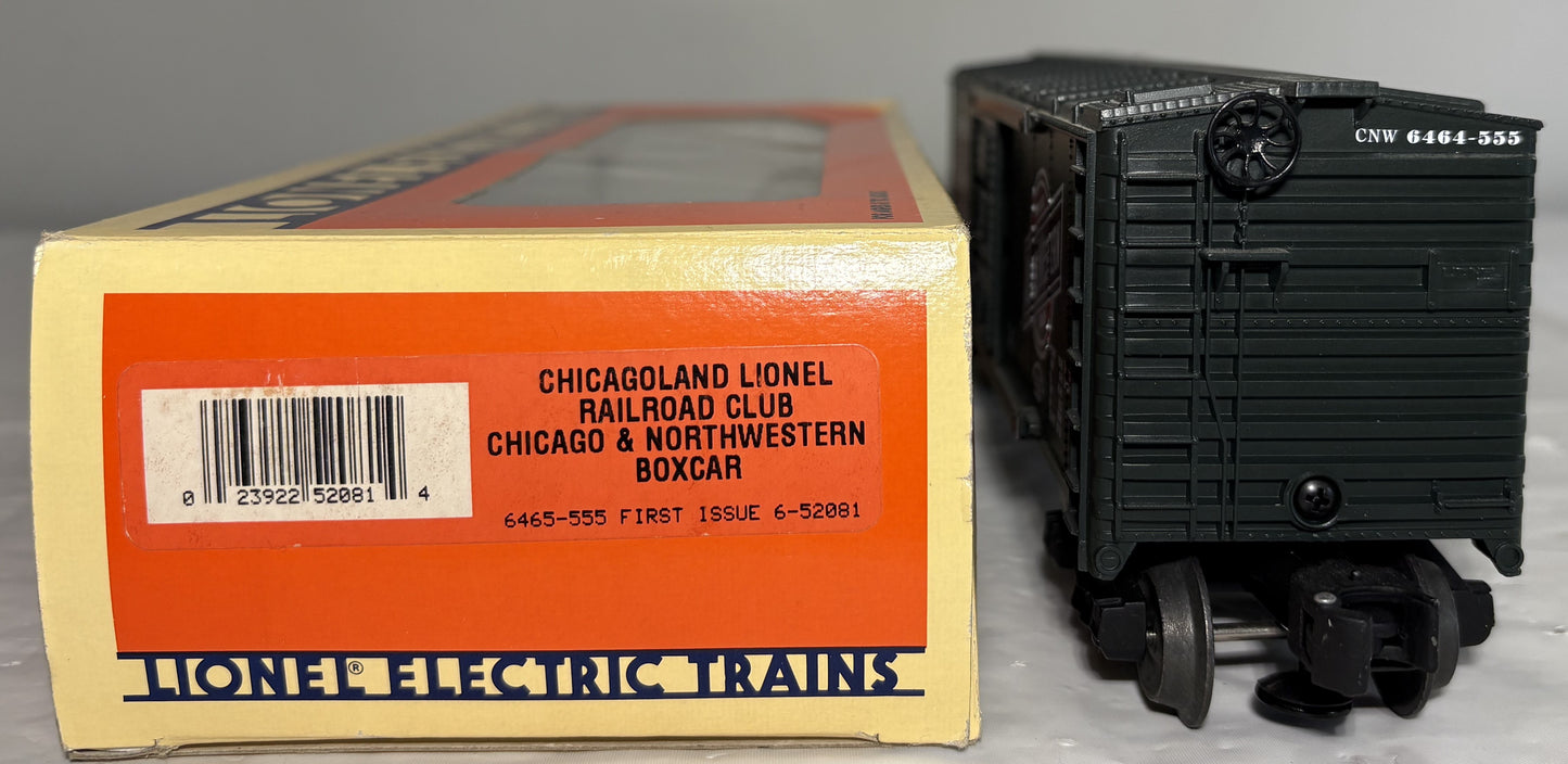 Lionel Modern 52081 Chicagoland Lionel RR Club C&NW Box Car 6464-555