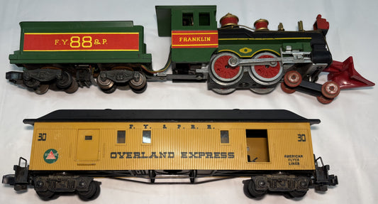 American Flyer 21088 & 24730 Steam Locomotive and Baggage Car