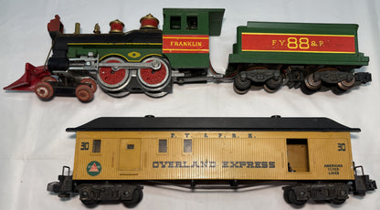 American Flyer 21088 & 24730 Steam Locomotive and Baggage Car