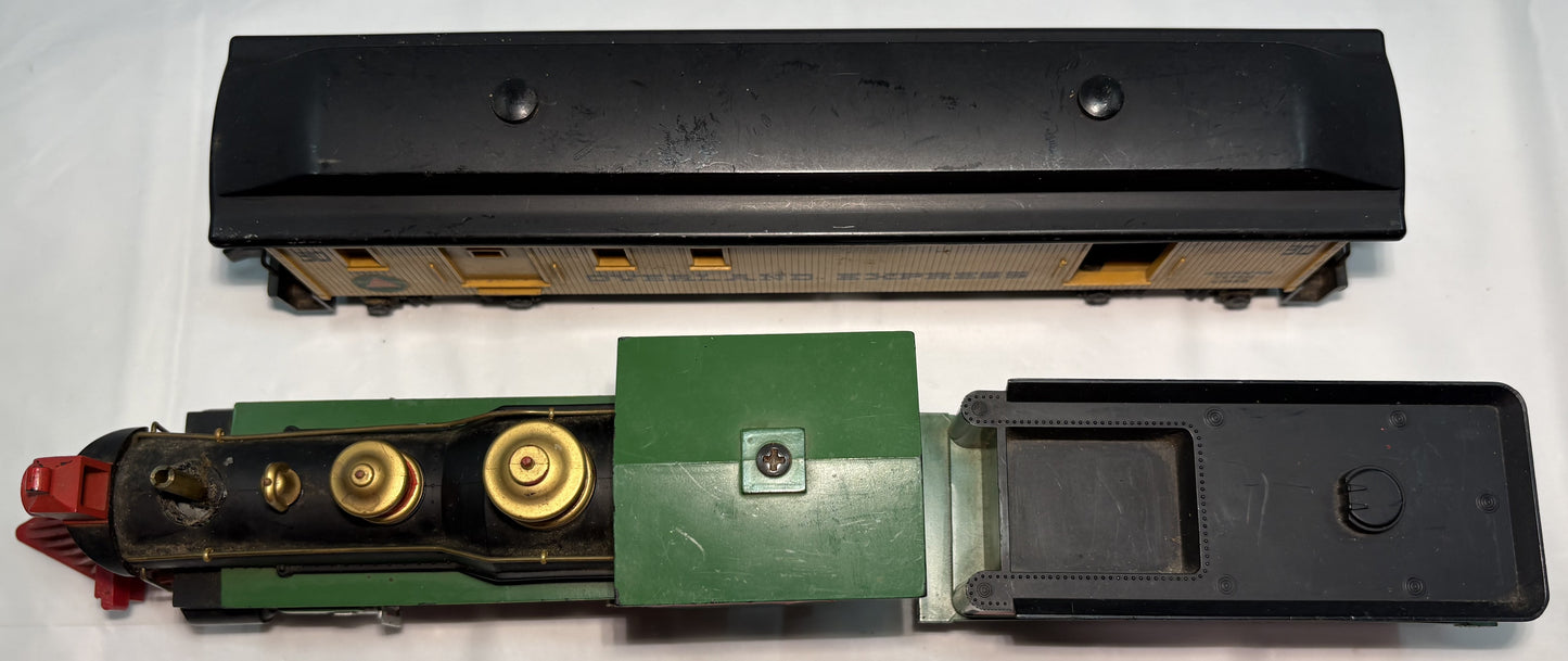 American Flyer 21088 & 24730 Steam Locomotive and Baggage Car