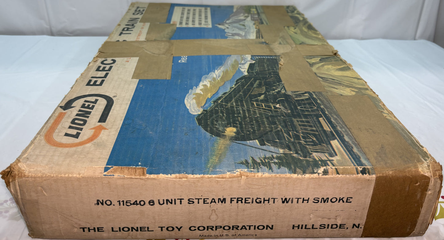 Lionel Post War 11540 Set O Gauge Four Car Steam Freight Set