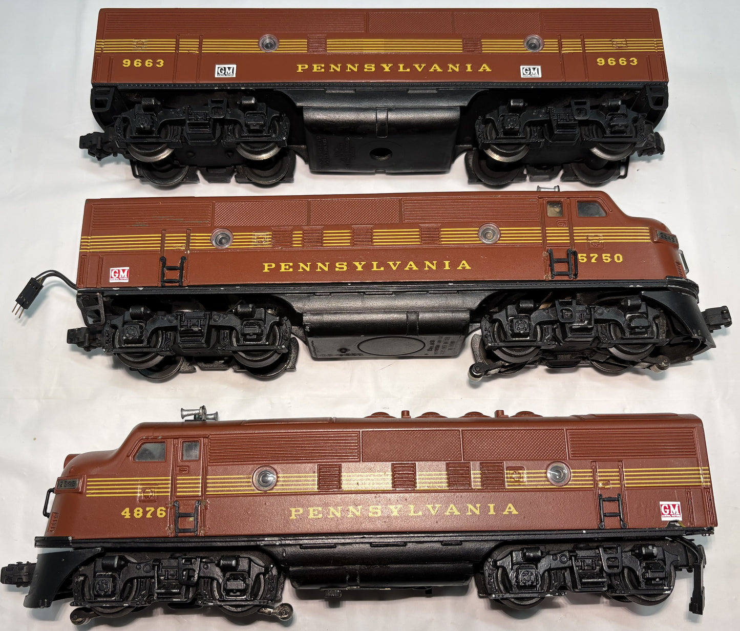 Lionel Post War 2343 O Gauge ABA Upgraded to RailSounds, Repaint in Pennsylvania Scheme