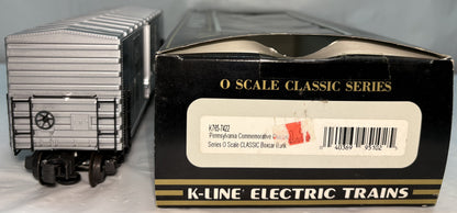 K-Line K765-7422 O Gauge Pennsylvania Commemorative Quarter Boxcar
