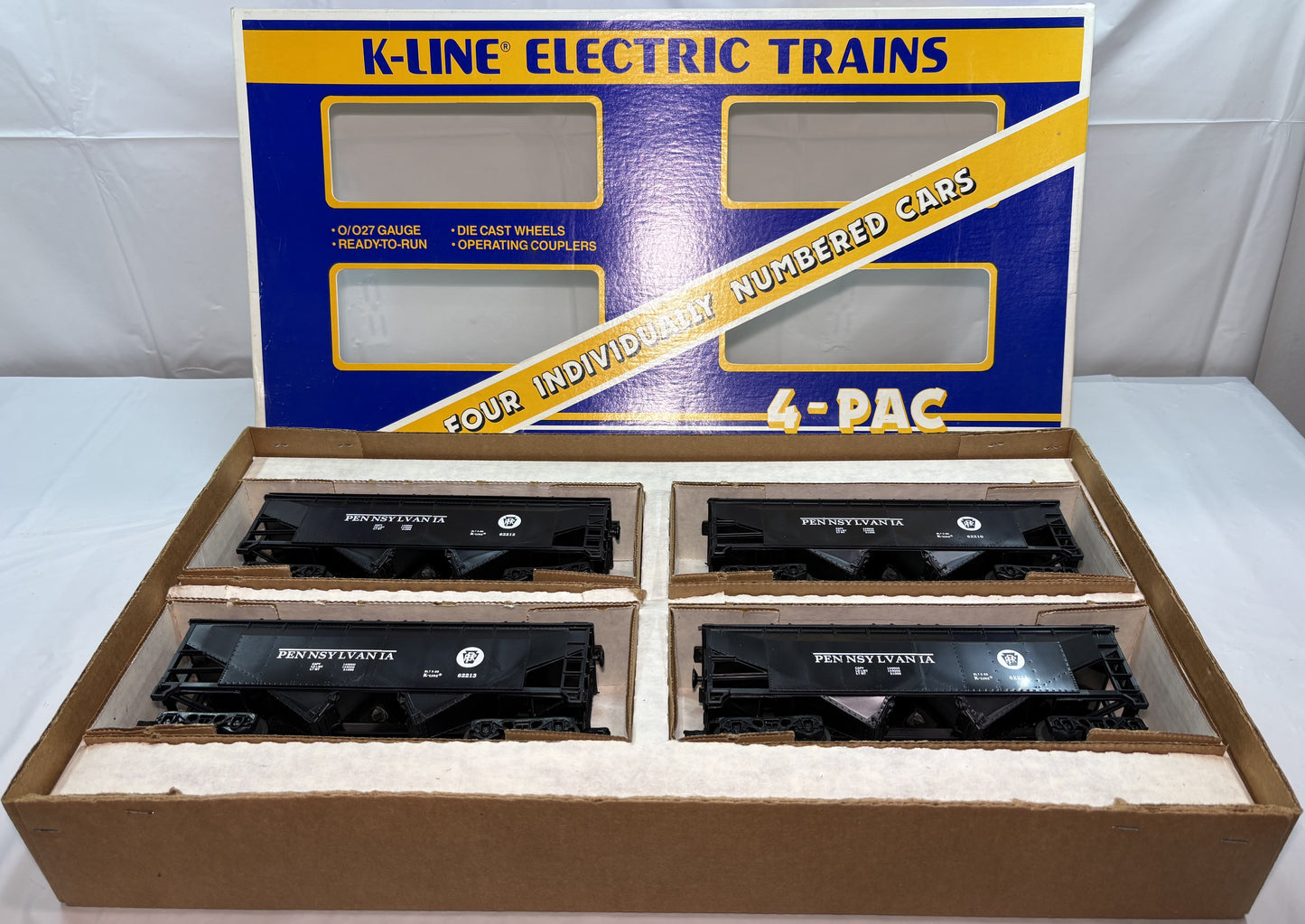 K-line K-6221A O Gauge Pennsylvania 4 Hopper Set