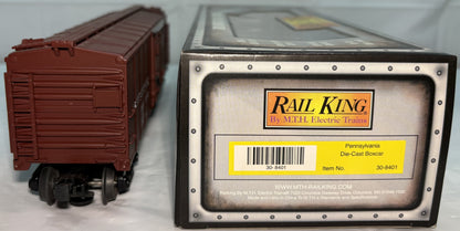 MTH 30-8401 O Gauge RailKing Pennsylvania Die-Cast Boxcar