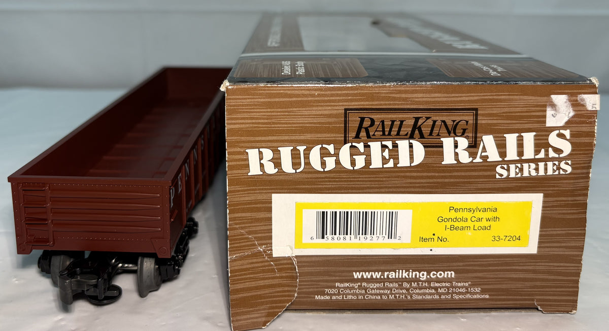 MTH 33-7204 O Gauge RailKing Pennsylvania Die-Cast Boxcar