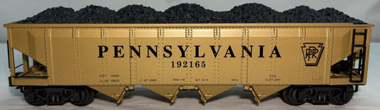 K-Line K623-1898 O Gauge Pennsylvania Gold Diecast 4-Bay Coal Hopper Train Cars