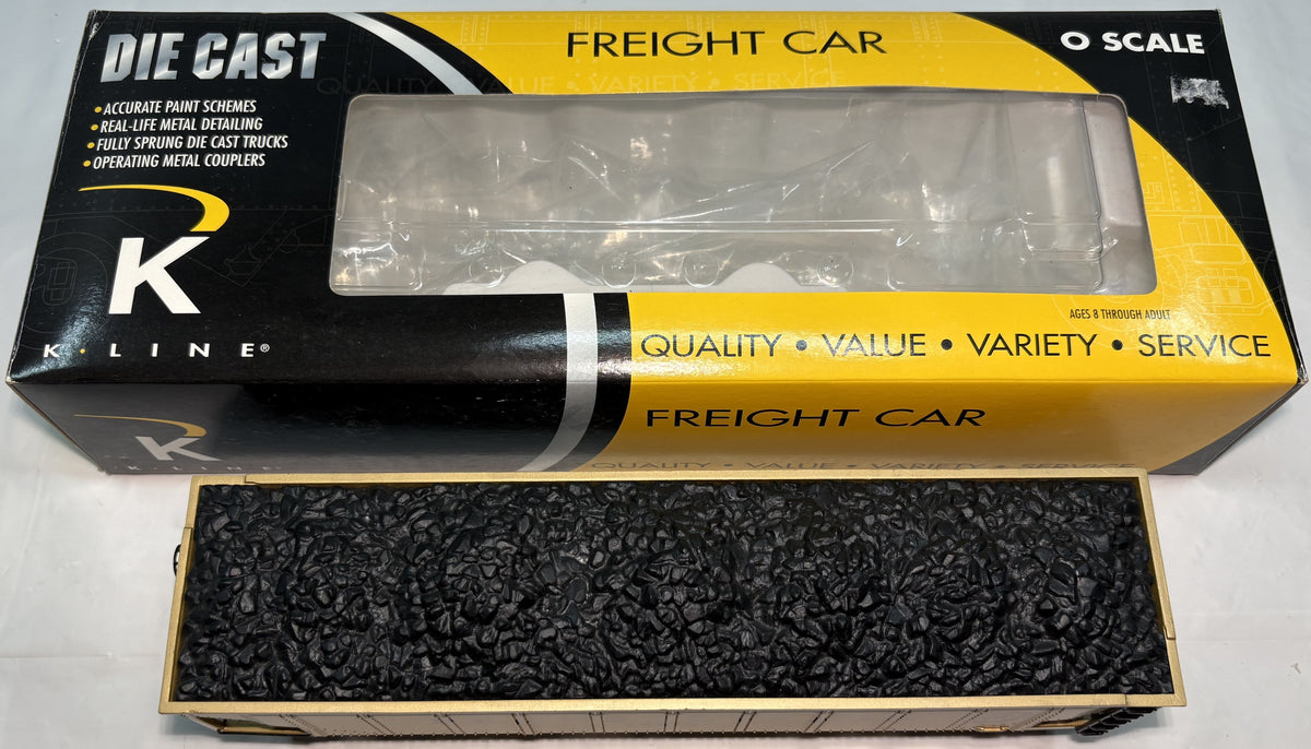 K-Line K623-1898 O Gauge Pennsylvania Gold Diecast 4-Bay Coal Hopper Train Cars