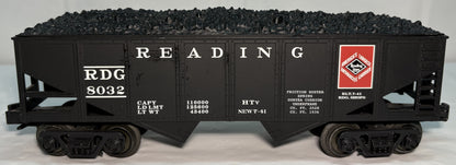 Industrial Rail 4007 O Gauge Reading 2-Bay Hopper with Coal Load