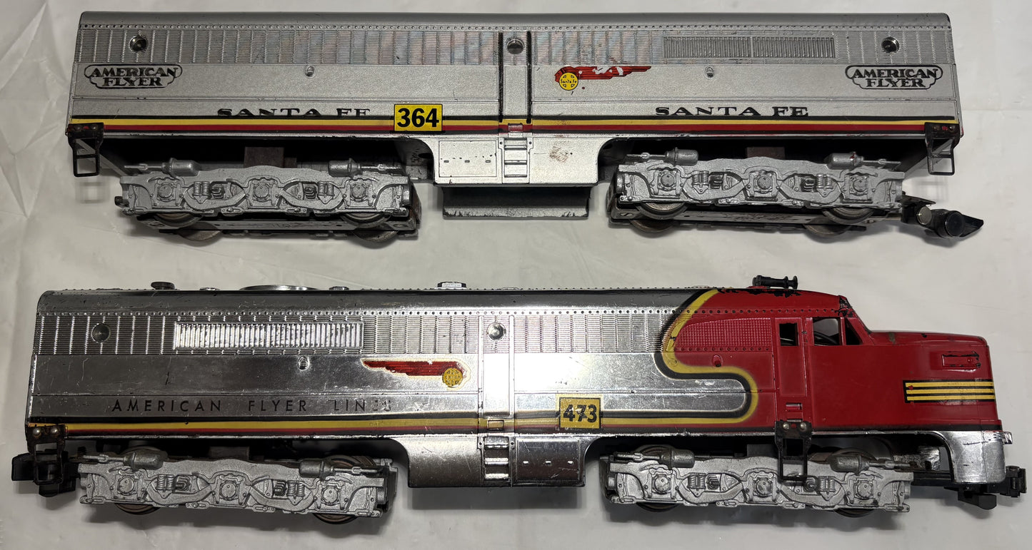 American Flyer 473 and 364 Locomotive and B unit