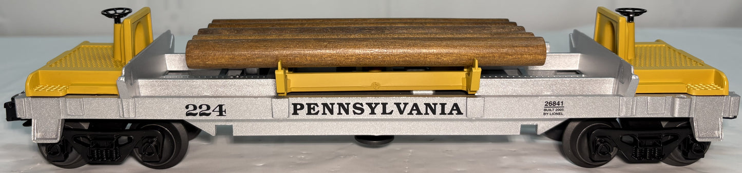Lionel 6-26841 O Gauge Pennsylvania Railroad Log Dump Car #224