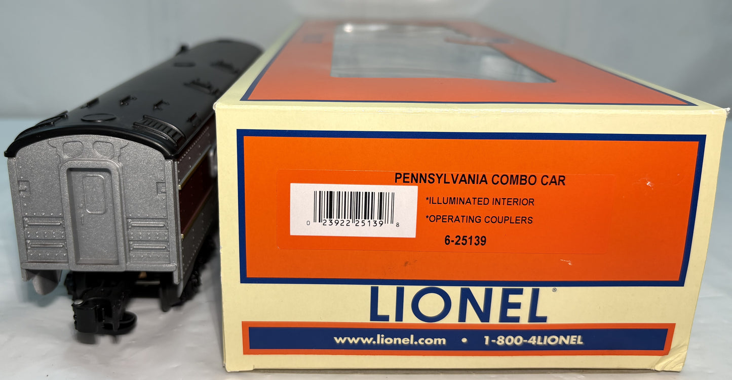 Lionel 6-25139 O Gauge Pennsylvania Combo Coach Car #8701