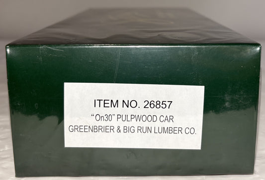 Bachmann Spectrum 26857 Pulpwood Car Greenbrier & Big Run Lumber Co.
