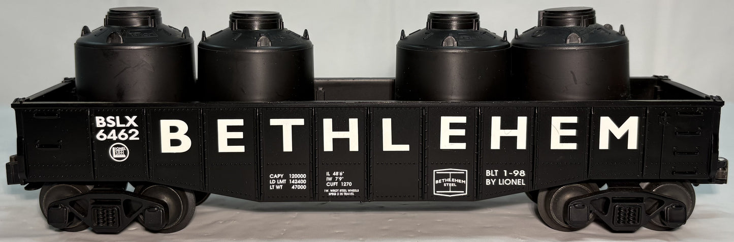 Lionel 6-26905 O Gauge Bethlehem Steel Gondola Car with Canisters BSLX 6462