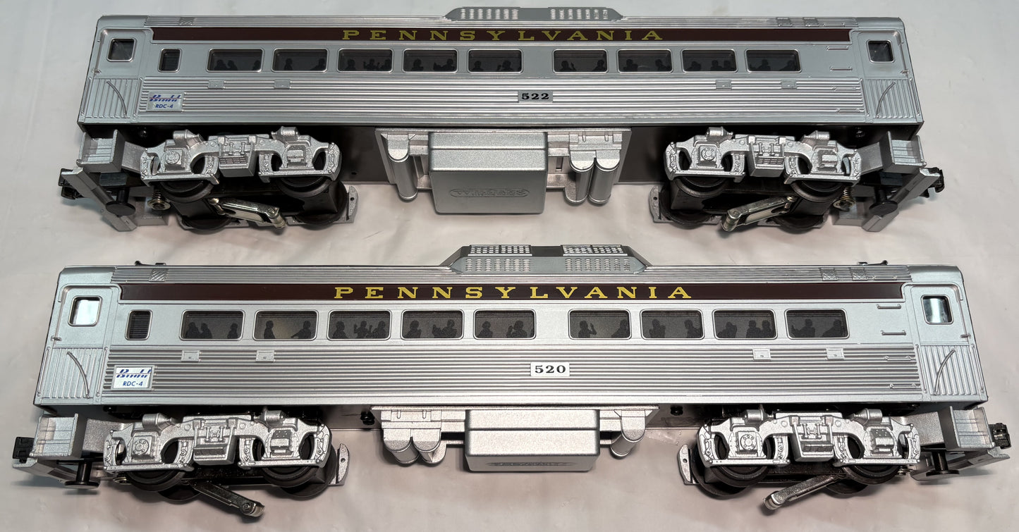 Williams BC500 O Gauge Pennsylvania Budd Car Set (PWR & Dummy)
