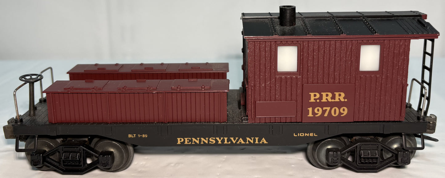 Lionel 6-19709 O Scale Pennsylvania Illuminated Work Caboose with Smoke #19709