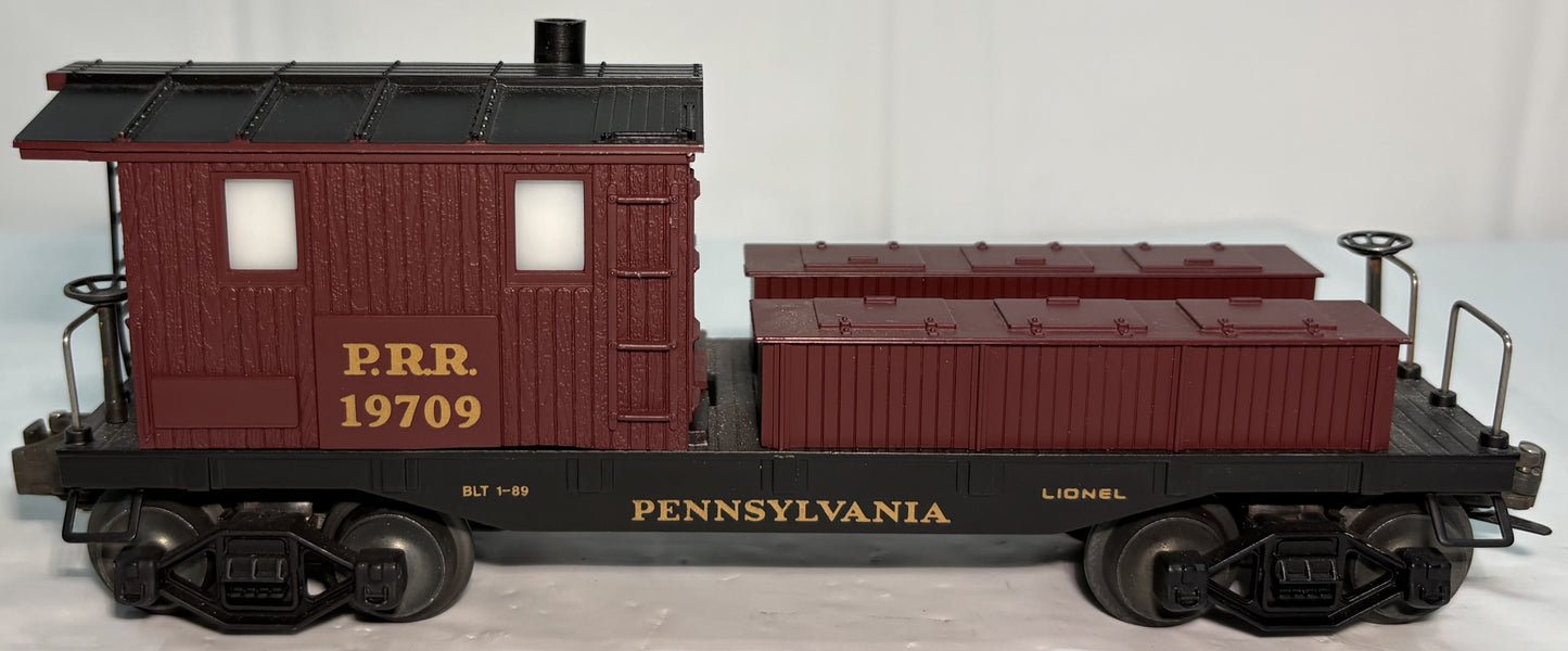 Lionel 6-19709 O Scale Pennsylvania Illuminated Work Caboose with Smoke #19709