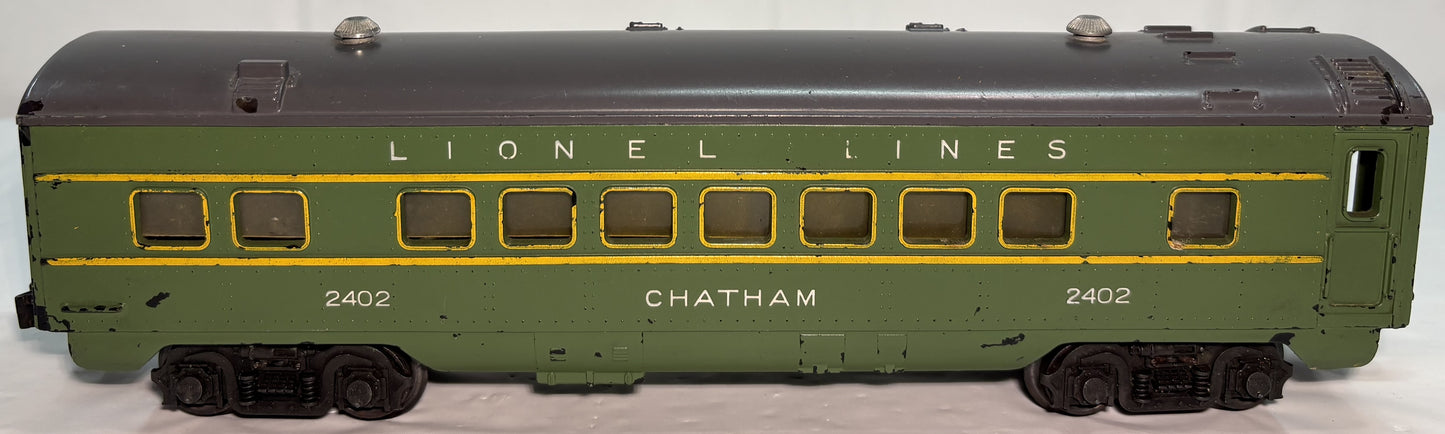 Lionel Post War 2402 O Gauge Chatham Pullman Passenger Car