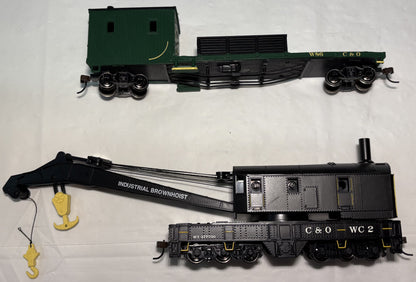 Bachmann 16122 250-Ton Steam Crane & Boom Tender- C&O