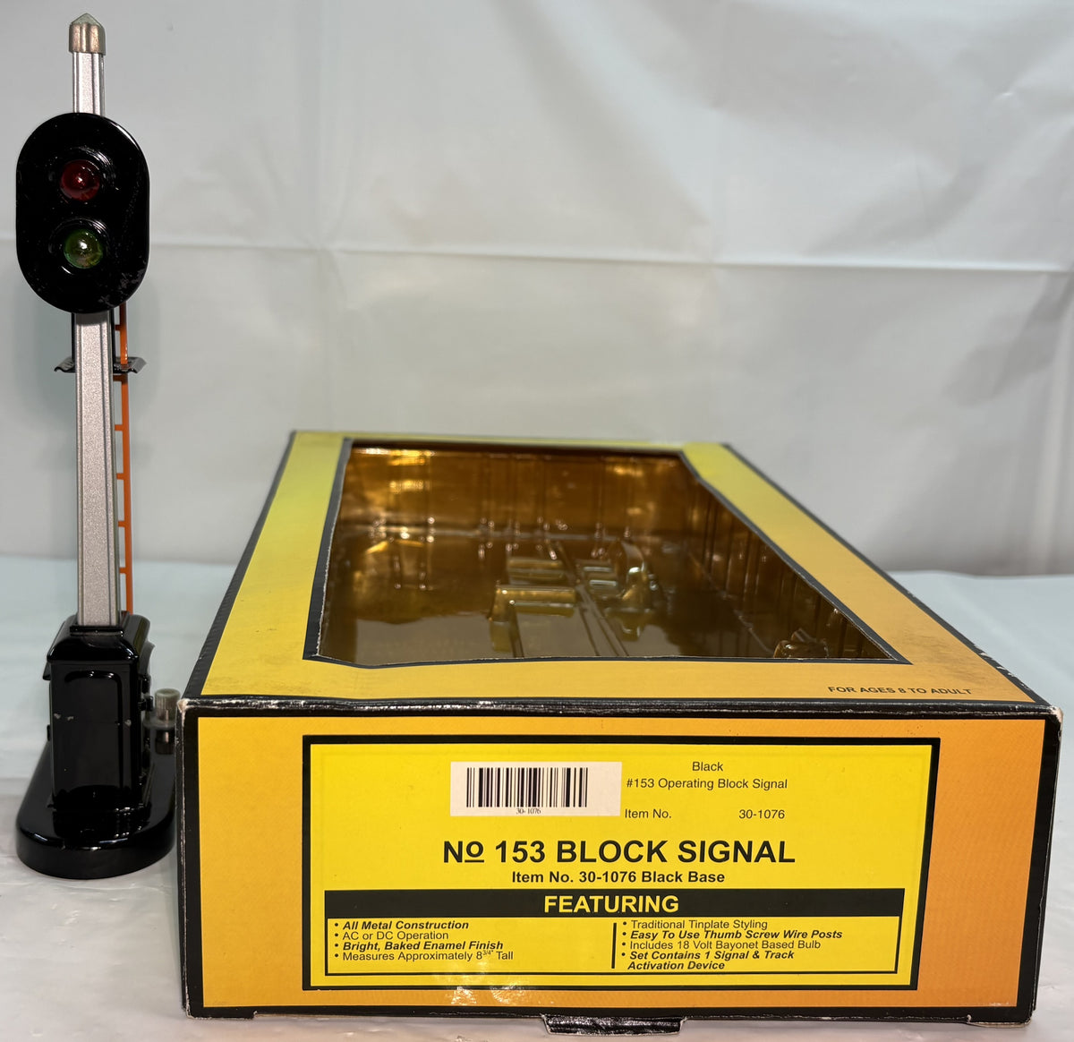 MTH 30-1076 O Scale #153 Operating Block Signal