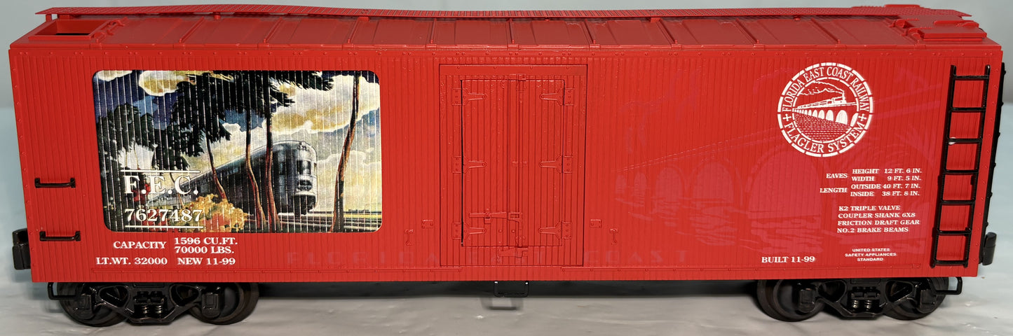 K-line K762-7487 O Scale Florida East Coast Historic Wood Sided Reefer #7627487