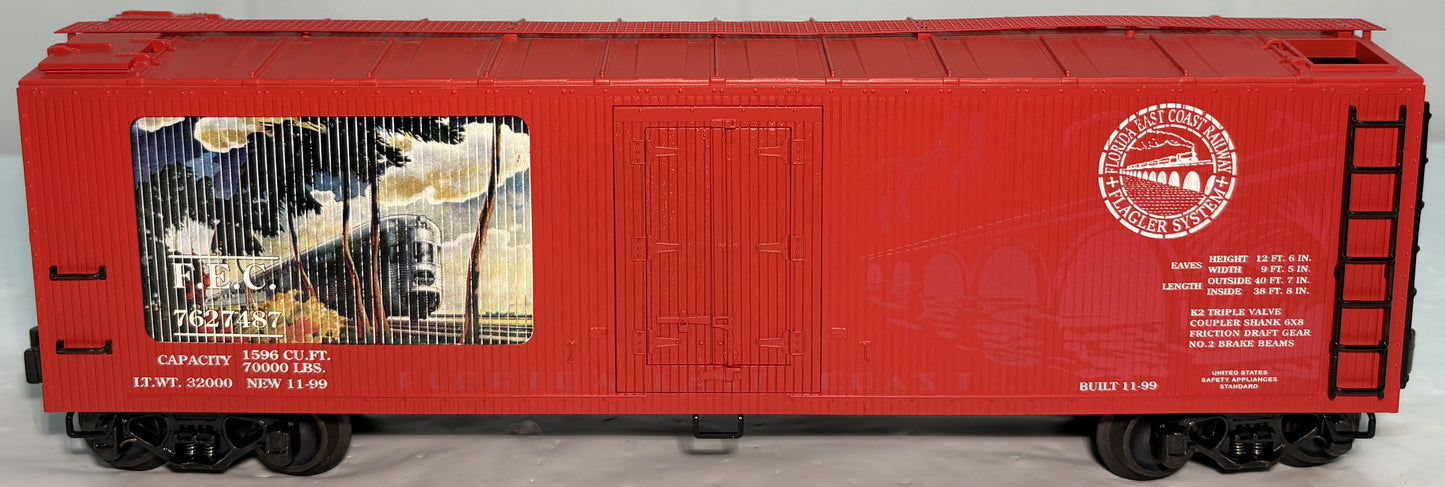K-line K762-7487 O Scale Florida East Coast Historic Wood Sided Reefer #7627487