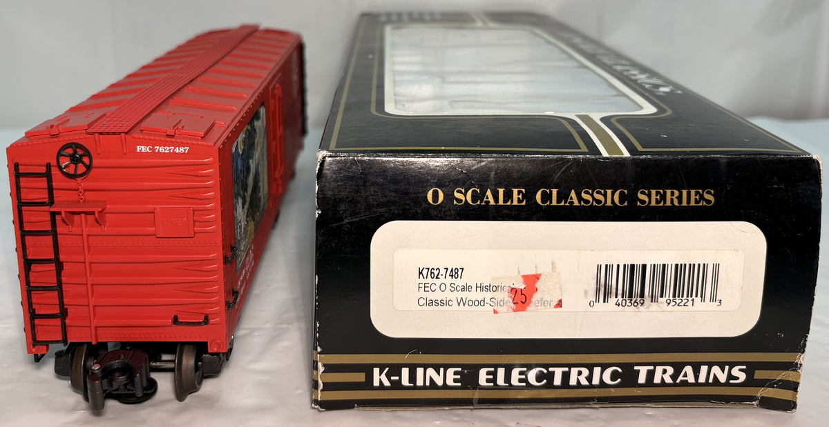 K-line K762-7487 O Scale Florida East Coast Historic Wood Sided Reefer #7627487