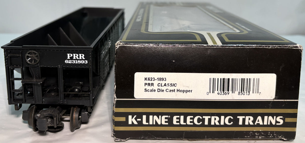 K-line K623-1893 O Scale Pennsylvania Classic Die-Cast 4-Bay Coal Hopper #6231893
