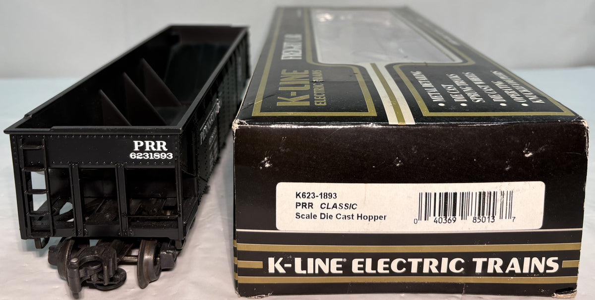 K-line K623-1893 O Scale Pennsylvania Classic Die-Cast 4-Bay Coal Hopper #6231893