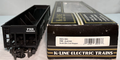 K-line K623-1893 O Scale Pennsylvania Classic Die-Cast 4-Bay Coal Hopper #6231893