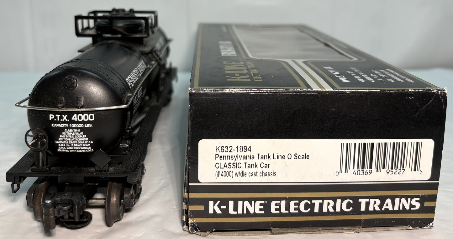 K-Line 632-1894 O Scale Pennsylvania Tank Line Classic Tank Car