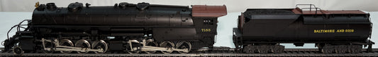 AHM 5093 HO Baltimore & Ohio Mallet 2-8-8-0 Steam Locomotive #7155