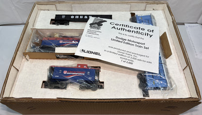 Lionel 11933 O Gauge Dodge Motorsports Freight Set