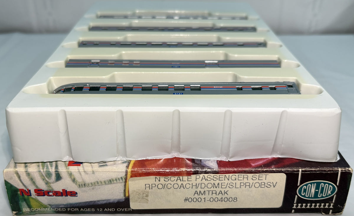 Con-Cor 0001-004008 N Scale AMTK Amtrak Railroad 5-Car Passenger Set