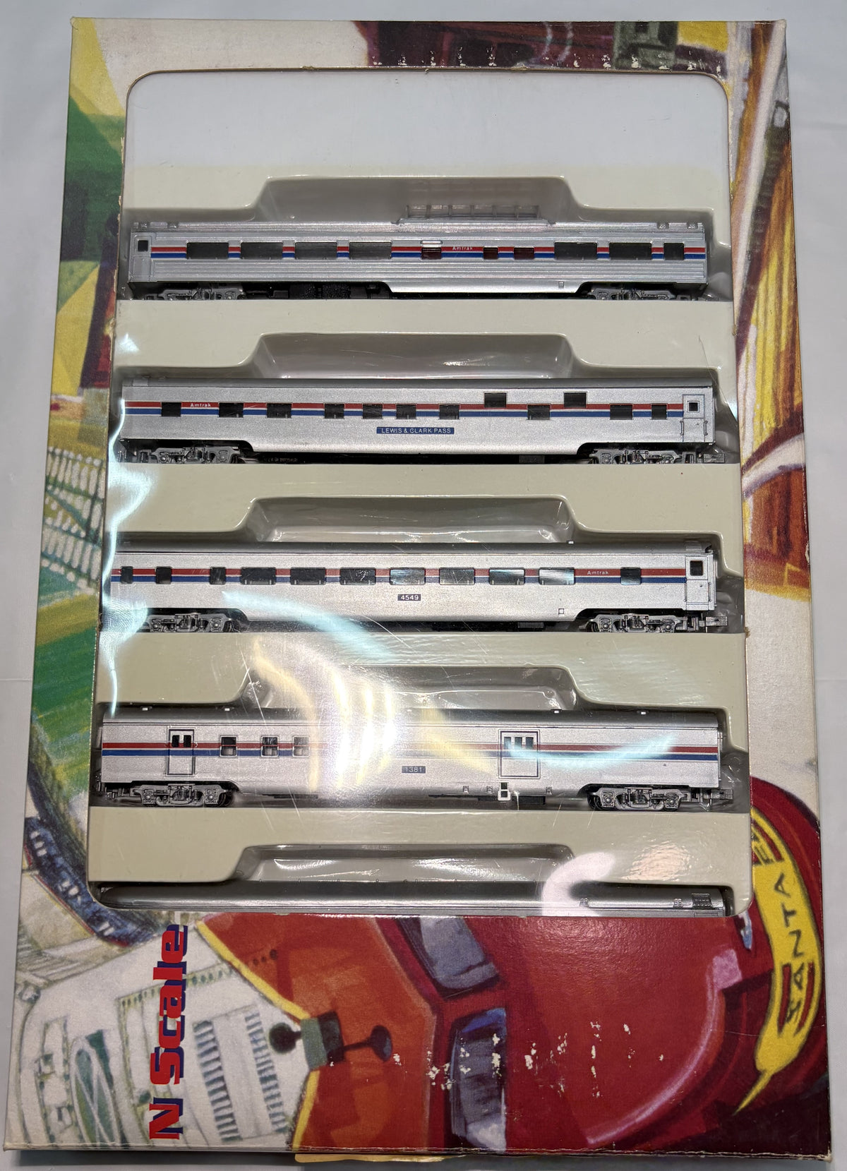 Con-Cor 0001-004008 N Scale AMTK Amtrak Railroad 5-Car Passenger Set