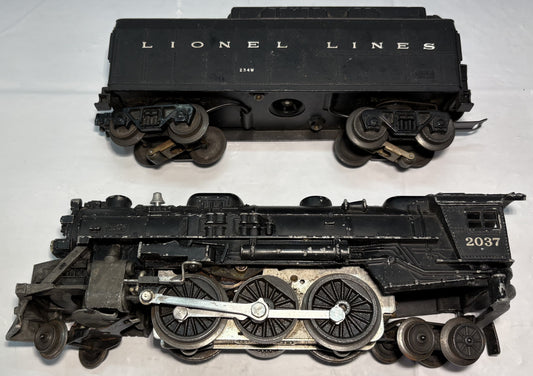 Lionel Post War 2037 Steam Locomotive and 234W Tender